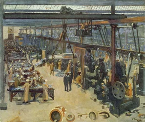 1918年の「西部戦線」の続き、フロントでのブリティッシュアーティストによるクライド造船所（ベアードモア氏と共同）のシーン